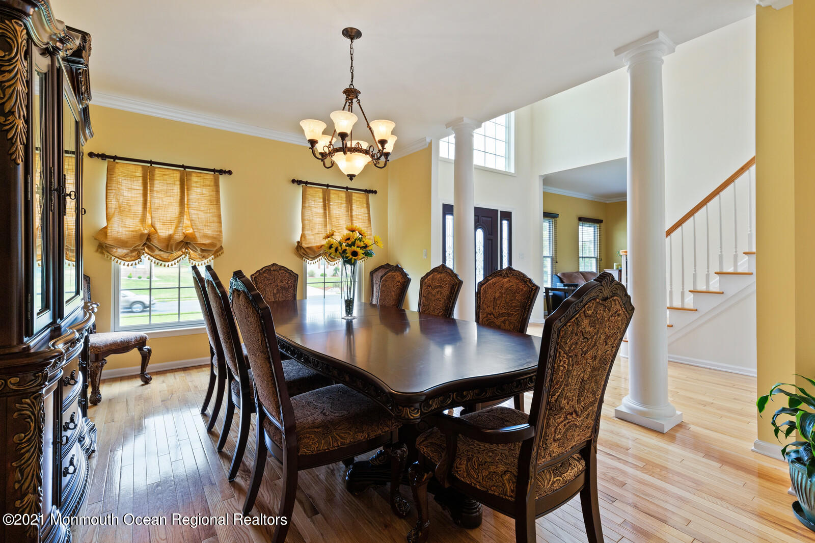 124 Adams Way Jackson, NJ 08527 - Photo 20 of 62 a view of a dining room with furniture window and wooden floor