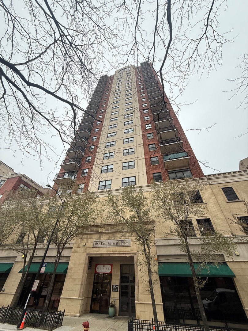 a front view of a building