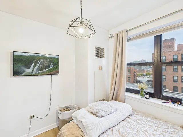 a view of a city from a balcony