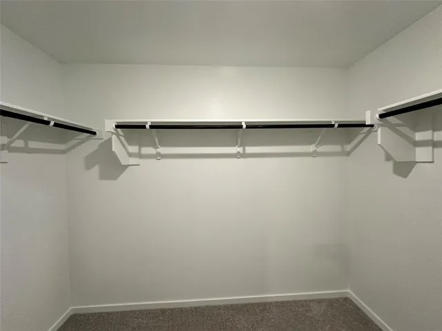 a view of small space with racks on the wall