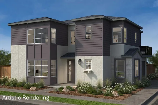 a front view of a house