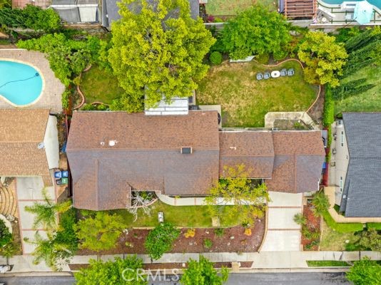 6237 Hamilton Lane La Crescenta, CA 91214 - Photo 39 of 45 an aerial view of a house with a garden and yard