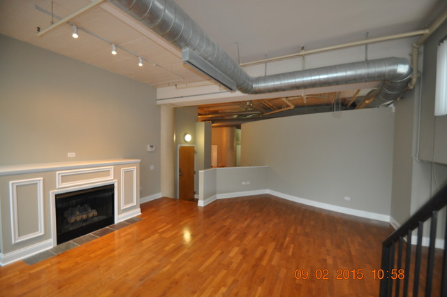 1727 South Indiana Avenue, Unit 26 Chicago, IL 60616 - Photo 5 of 10 a view of empty room with wooden floor and fireplace