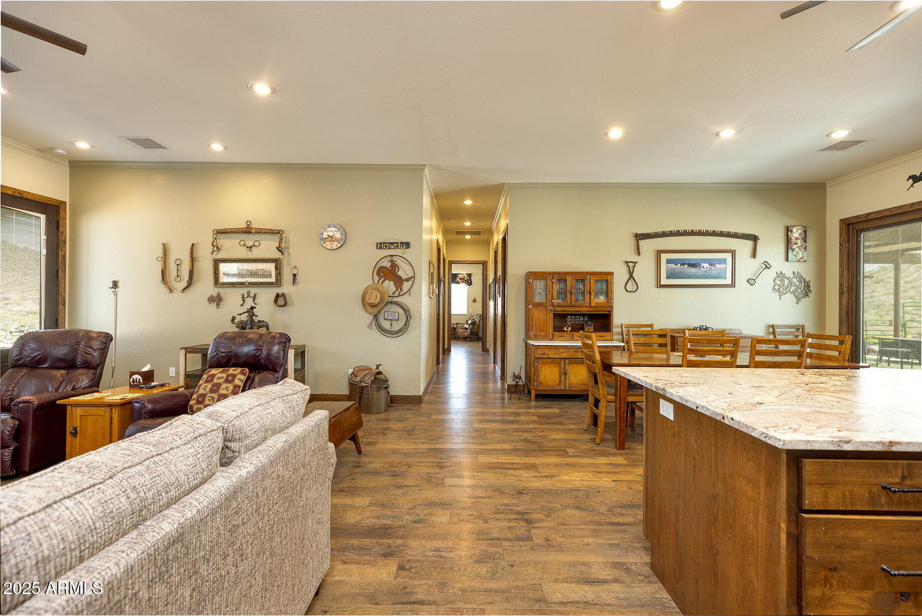 828 North Gun Creek Road Payson, AZ 85541 - Photo 18 of 57 a living room with furniture and wooden floor