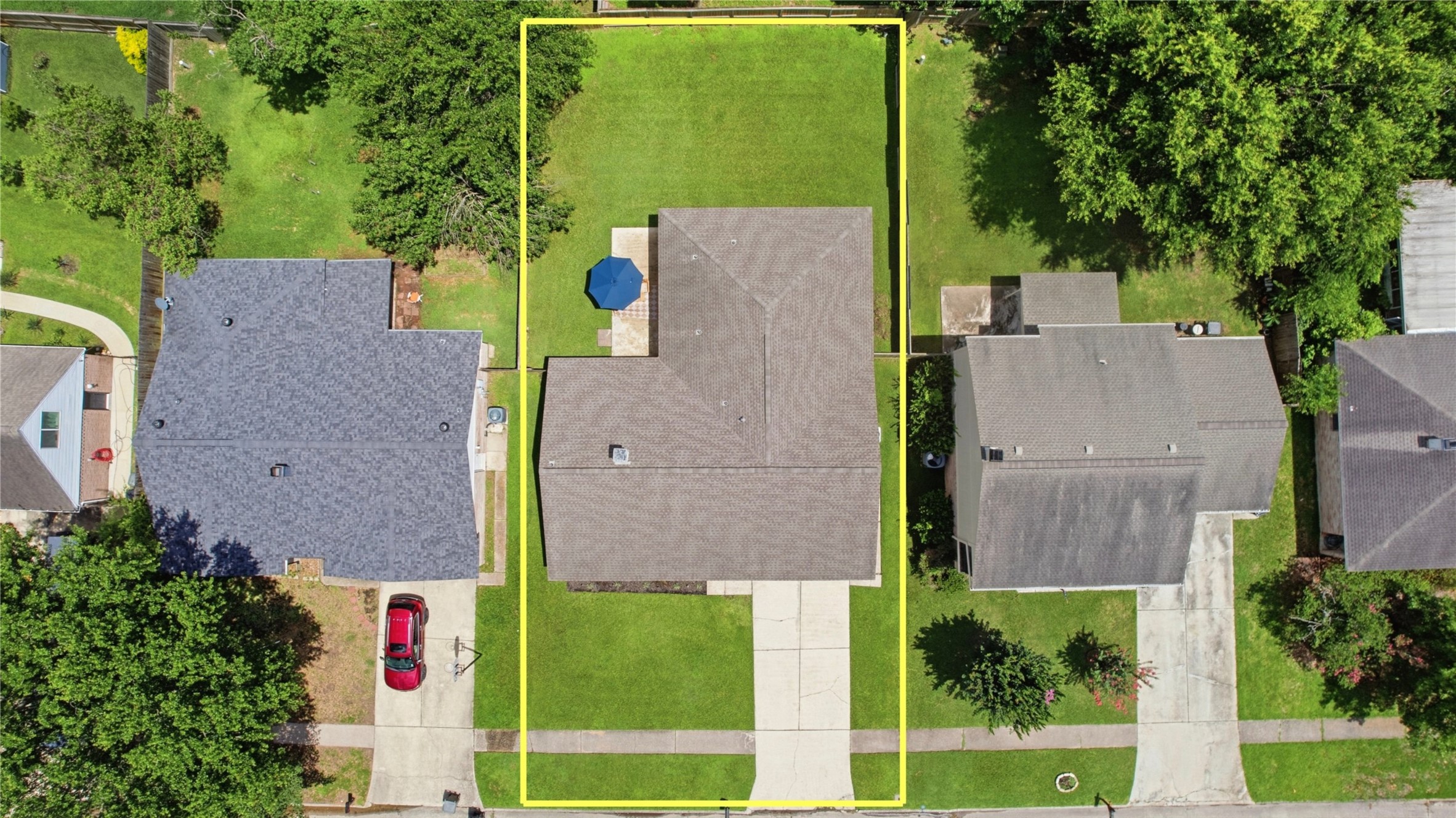4019 Postwood Drive Spring, TX 77388 - Photo 45 of 50 an aerial view of house with yard and swimming pool