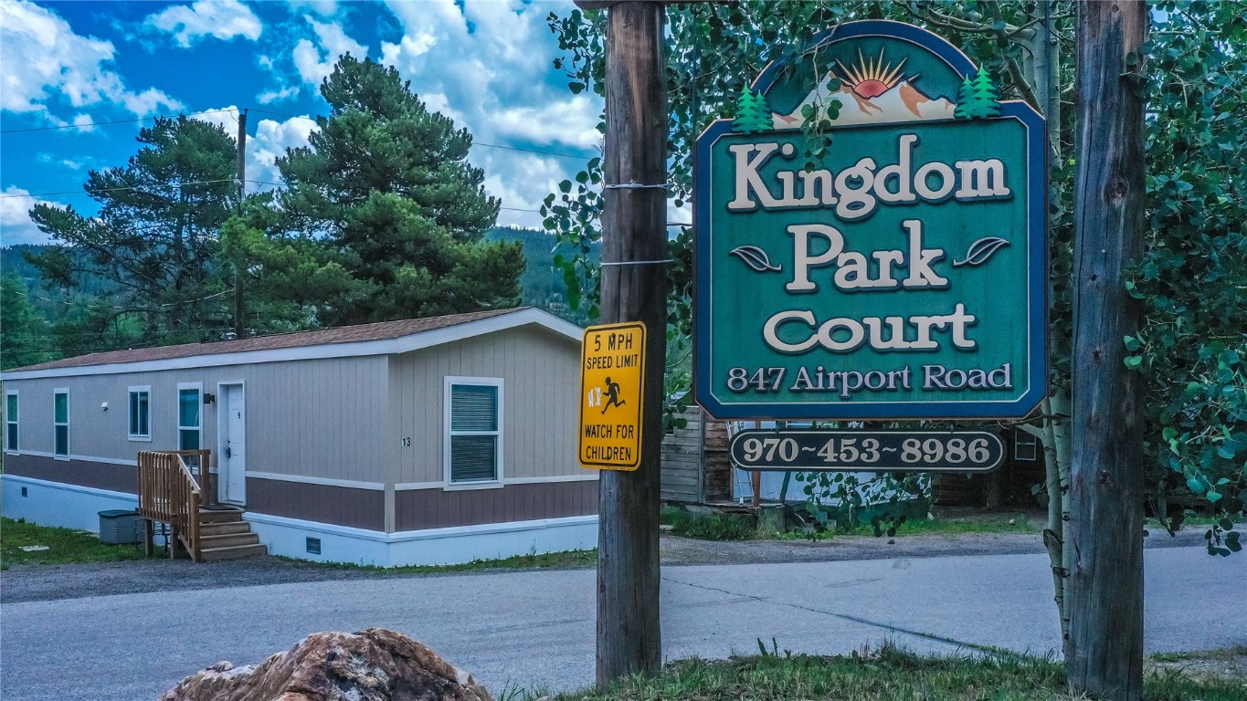 847 Airport Road Breckenridge, CO 80424 - Photo 10 of 17 a sign on a pole on a street