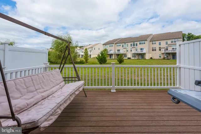 a view of deck with a chair