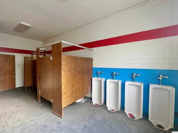 a view of a hallway with a projector
