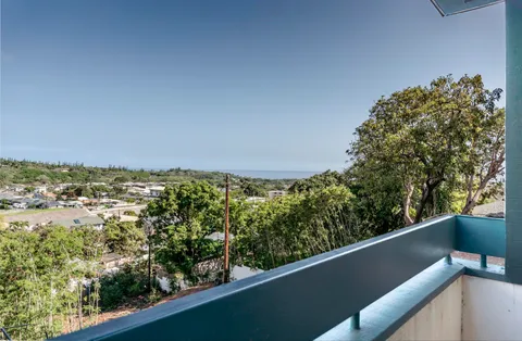 a view of a city from a balcony