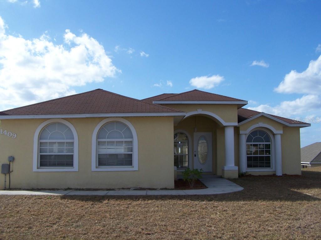 a front view of a house