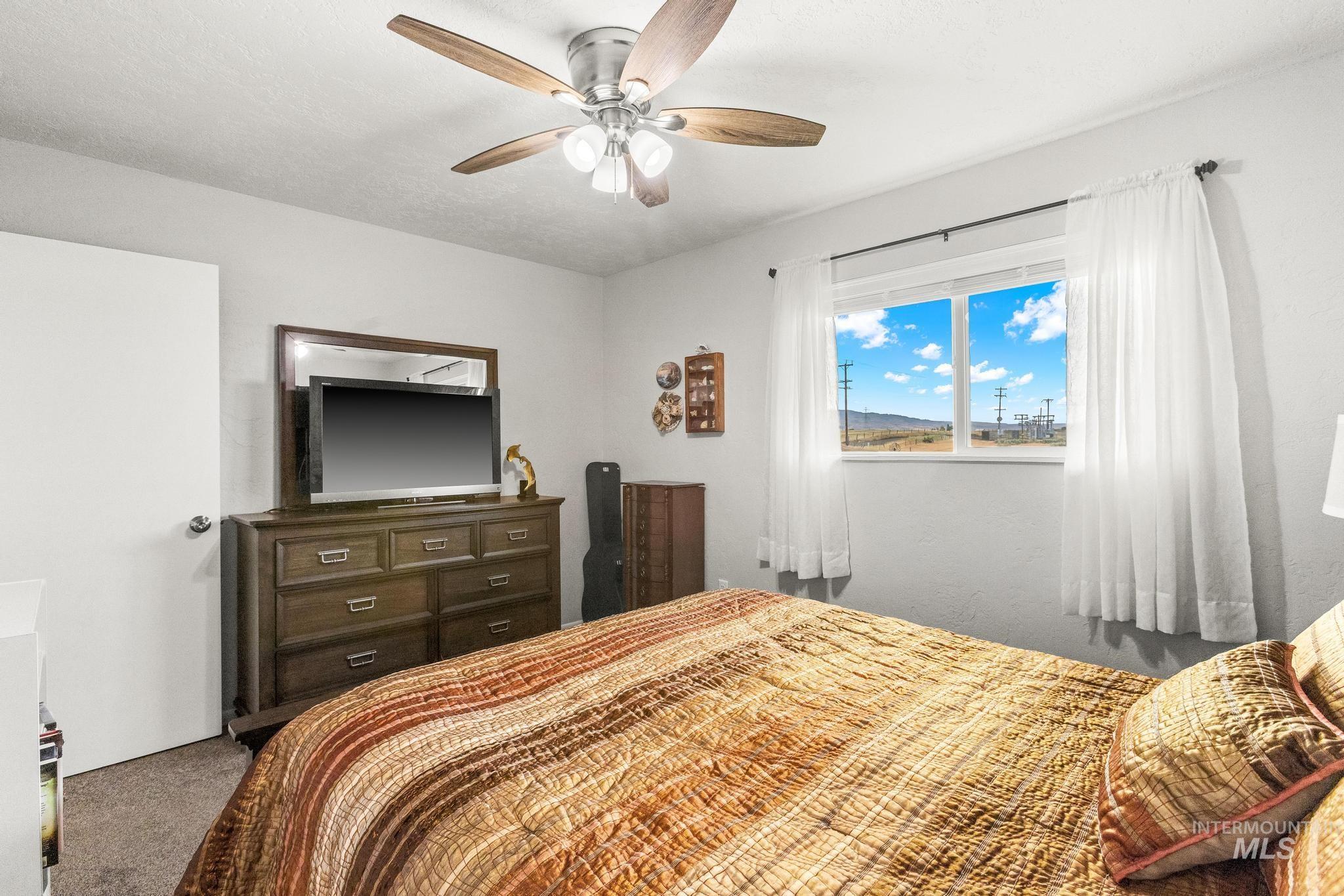 2208 Keithley Creek Road Midvale, ID 83645 - Photo 25 of 45 Bedroom featuring carpet flooring and ceiling fan