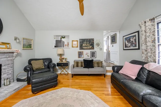 a living room with furniture and a couch