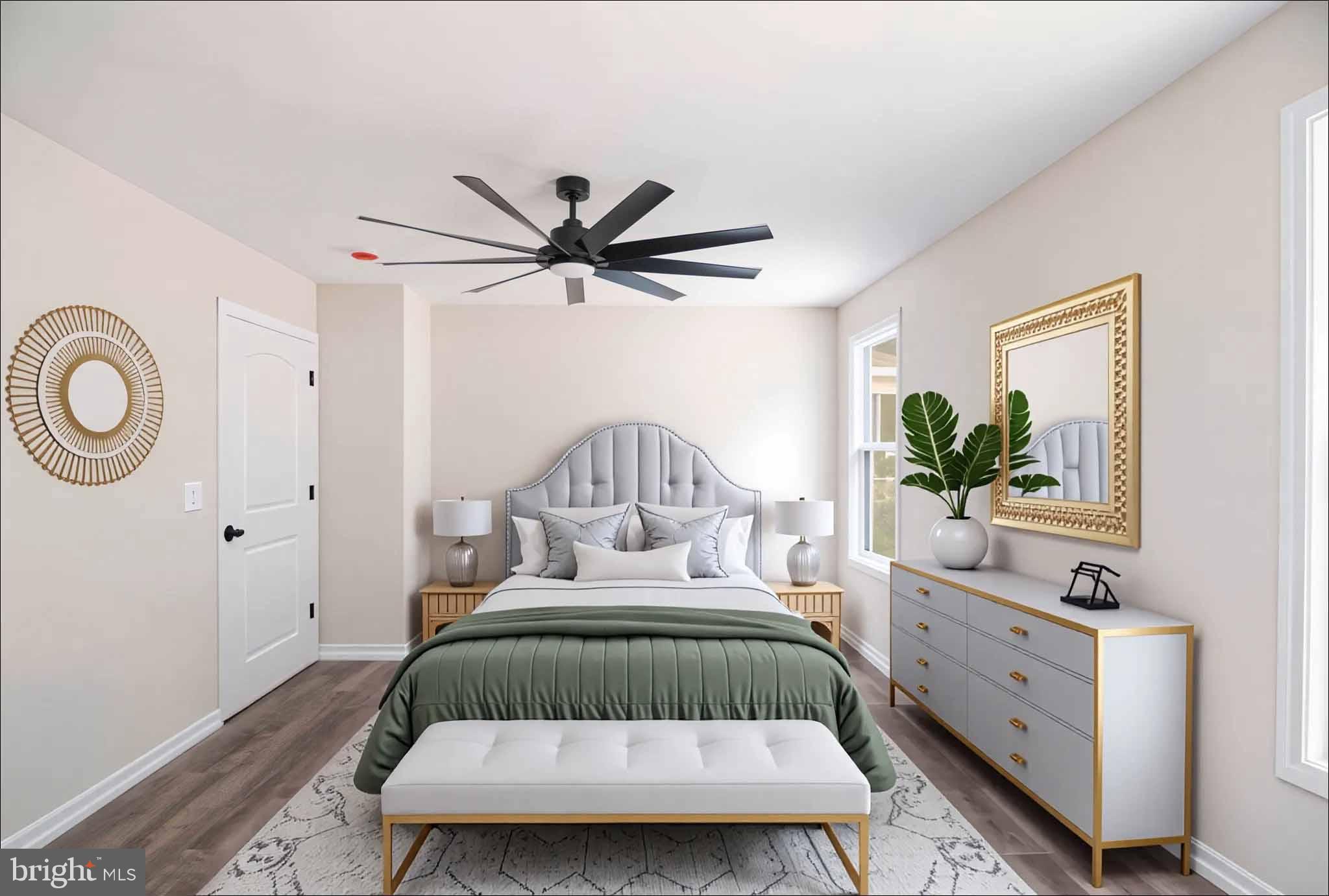 59 Old Oregon Road Front Royal, VA 22630 - Photo 19 of 76 a bedroom with a bed a mirror on the dresser and a window