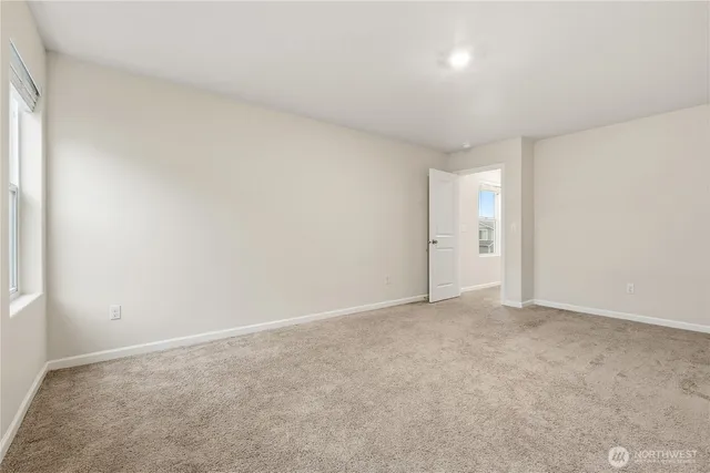 an empty room with an entryway