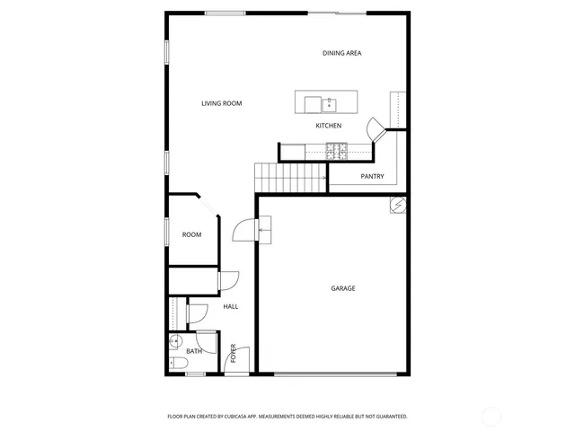 a picture of a bench in front of door