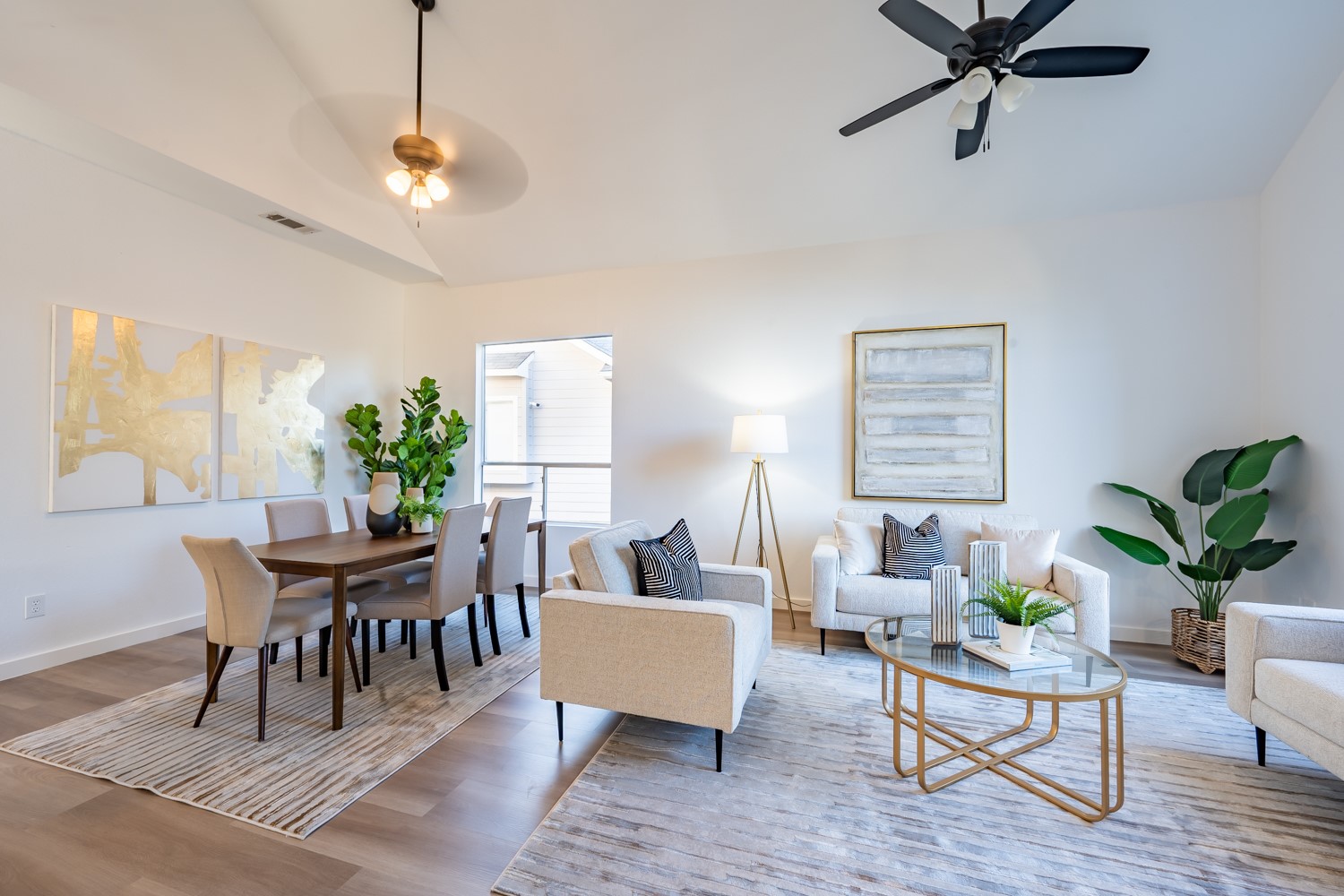 8111 Matchlock Cove Austin, TX 78729 - Photo 5 of 31 a living room with furniture dining table and a potted plant
