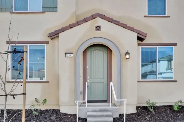 a view of a door of a house
