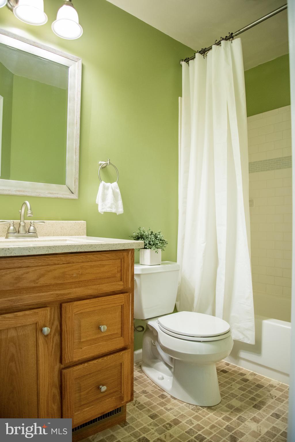 5588 Courtneys Corner Road Sumerduck, VA 22742 - Photo 14 of 22 a bathroom with a toilet a sink and a mirror