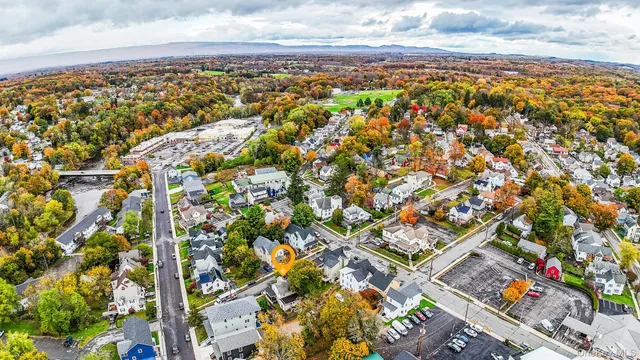an aerial view of multiple house