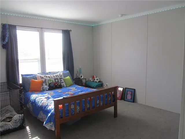 a backyard of a house with garage