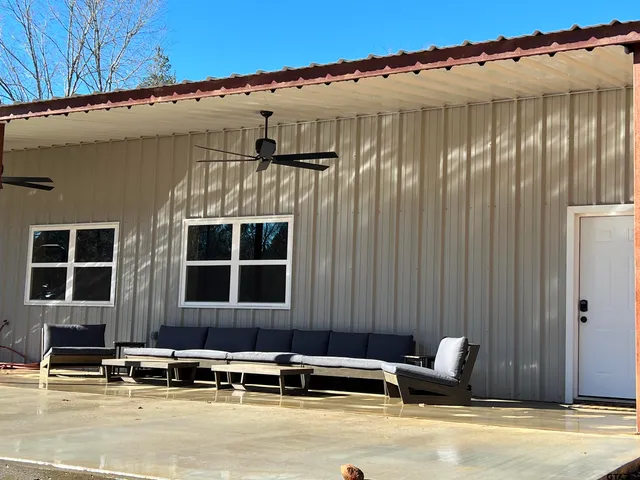 a view of a building with outdoor space