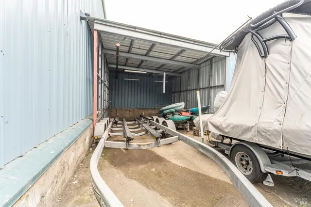 a view of a storage room with