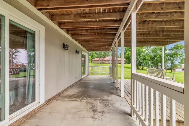 a view of a porch