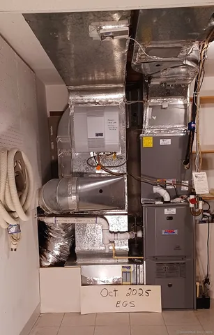 a close view of water heater room
