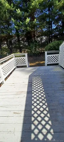 a view of a terrace with sky view