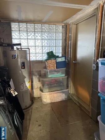 a view of a water heater room