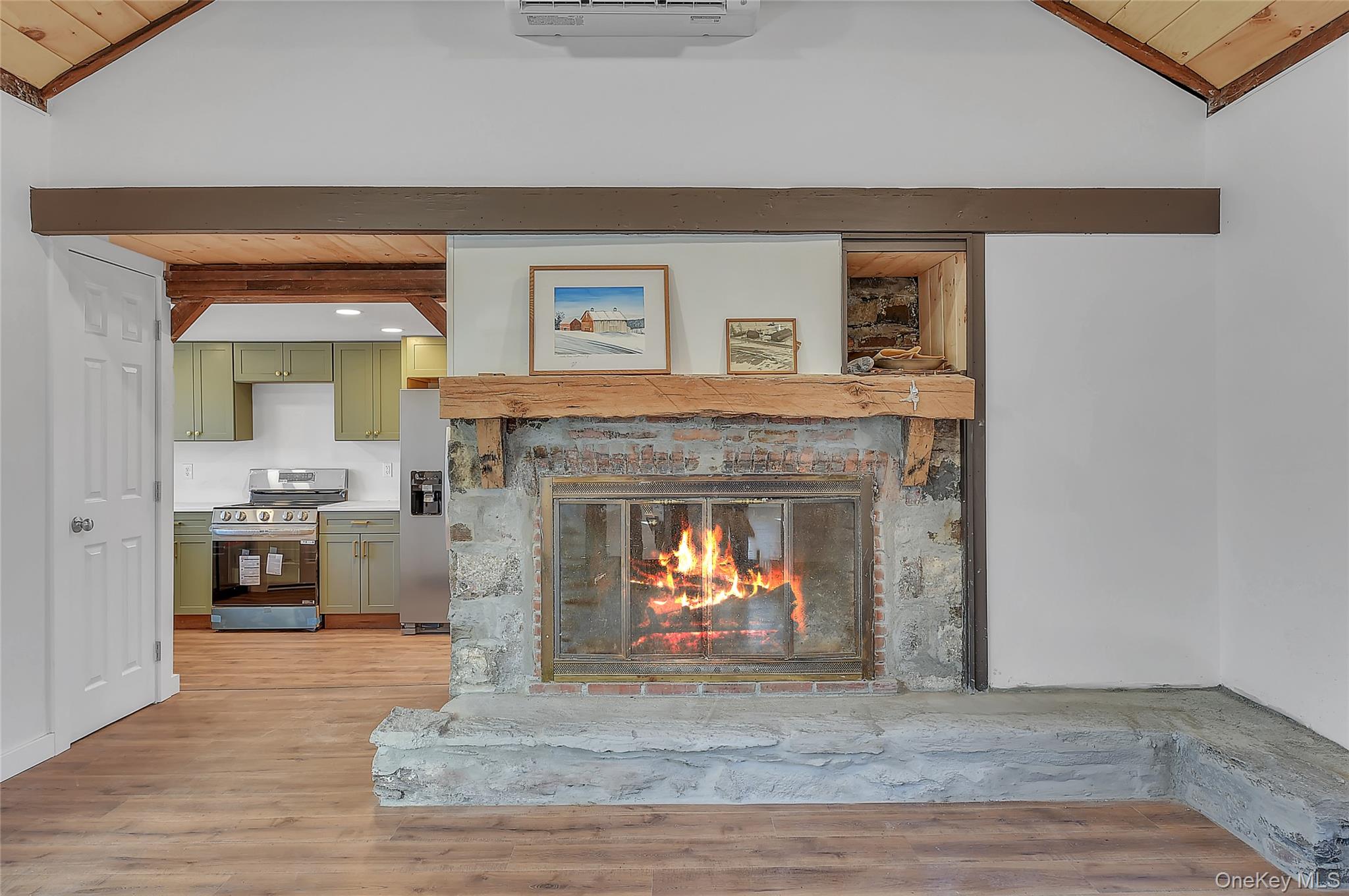 67 Jacobs Road Westtown, NY 10998 - Photo 11 of 35 Detailed view of stainless steel appliances, wood finished floors, and a fireplace