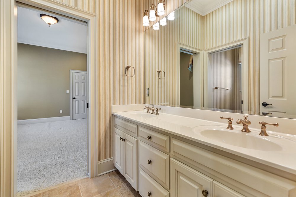 114 Willowbend Drive Anderson, SC 29621 - Photo 30 of 50 Elegant bathroom features a spacious vanity with dual sinks, creating a perfect blend of form and function.