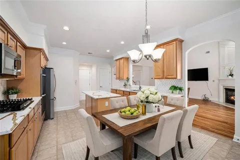 a view of a backyard of the house