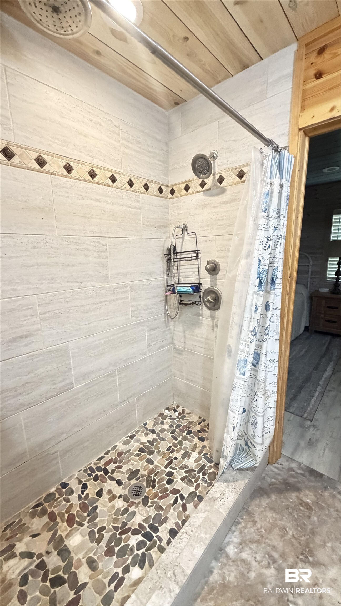3983 Eureka Landing Road Uriah, AL 36480 - Photo 17 of 45 Full bathroom featuring a shower stall and stone finish flooring