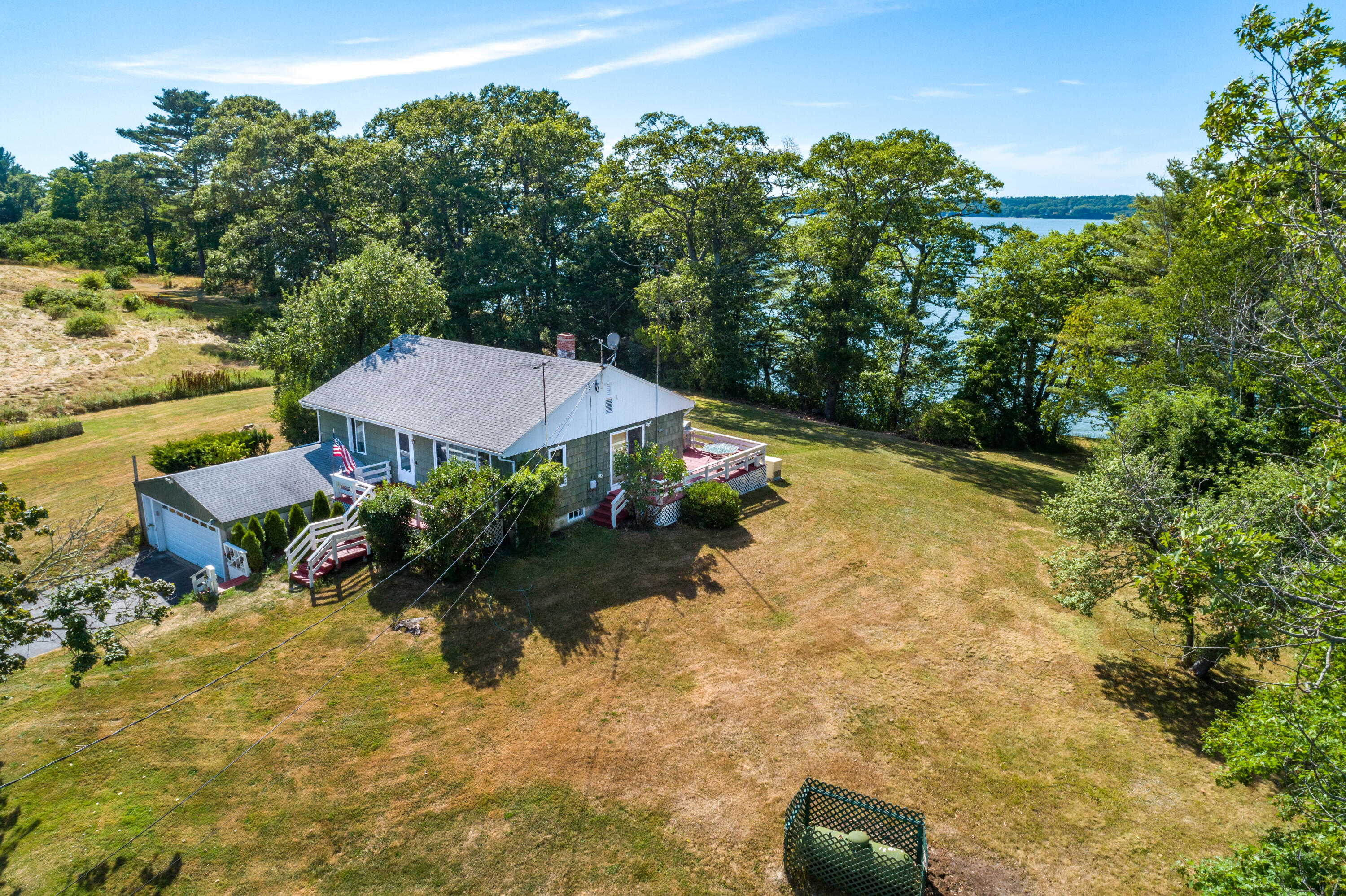978 Mere Point Road Brunswick, ME 04011 - Photo 8 of 40 978 Mere Pt aerial good view west over h