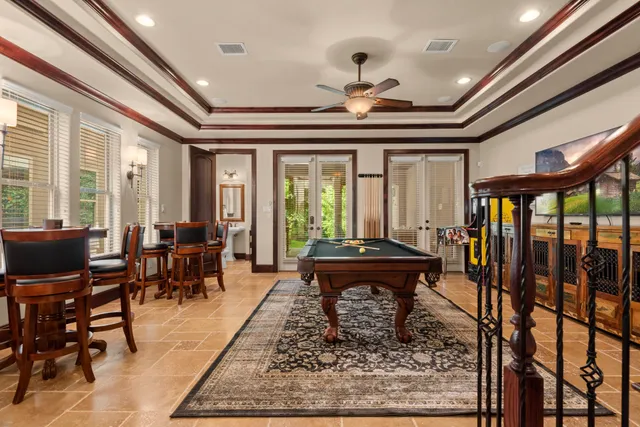 a living room filled with furniture