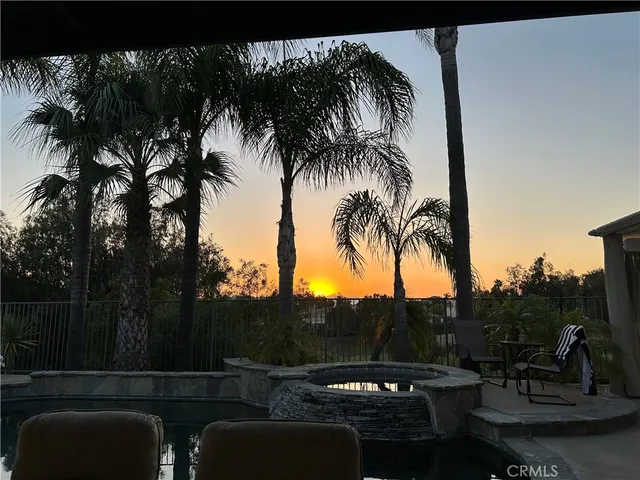 a view of outdoor space with seating area