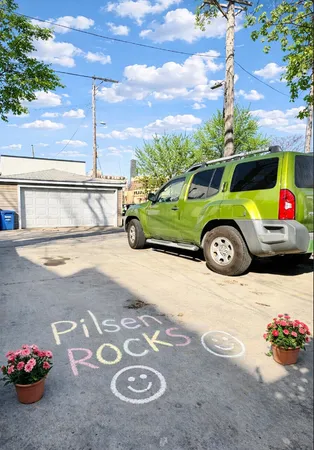 a view of a car in a garage