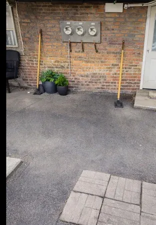 a view of a door and chair