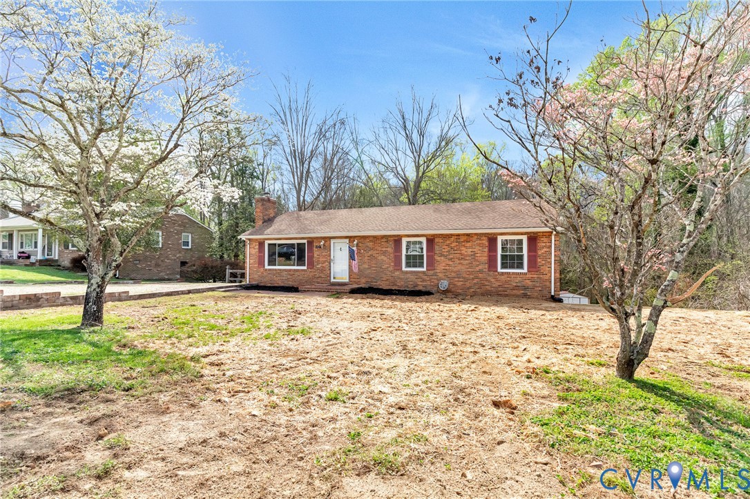 9107 Mossy Brook Road Mechanicsville, VA 23116 - Photo 1 of 30 Ranch-style home with a chimney and brick siding