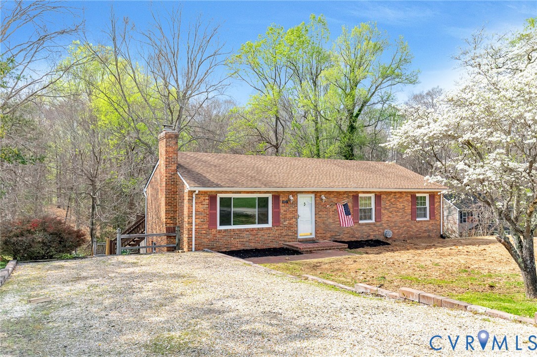 9107 Mossy Brook Road Mechanicsville, VA 23116 - Photo 2 of 30 Ranch-style house featuring a chimney, brick sidin