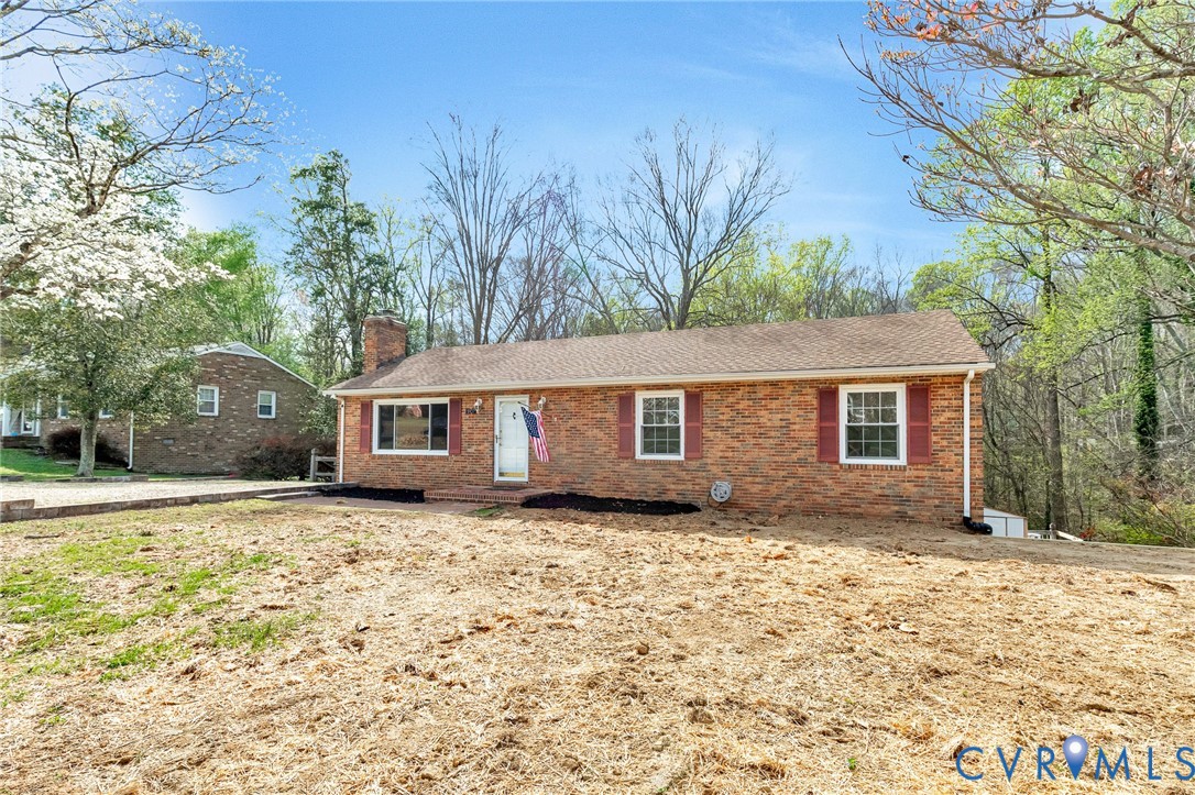 9107 Mossy Brook Road Mechanicsville, VA 23116 - Photo 3 of 30 Ranch-style house with a chimney and brick siding