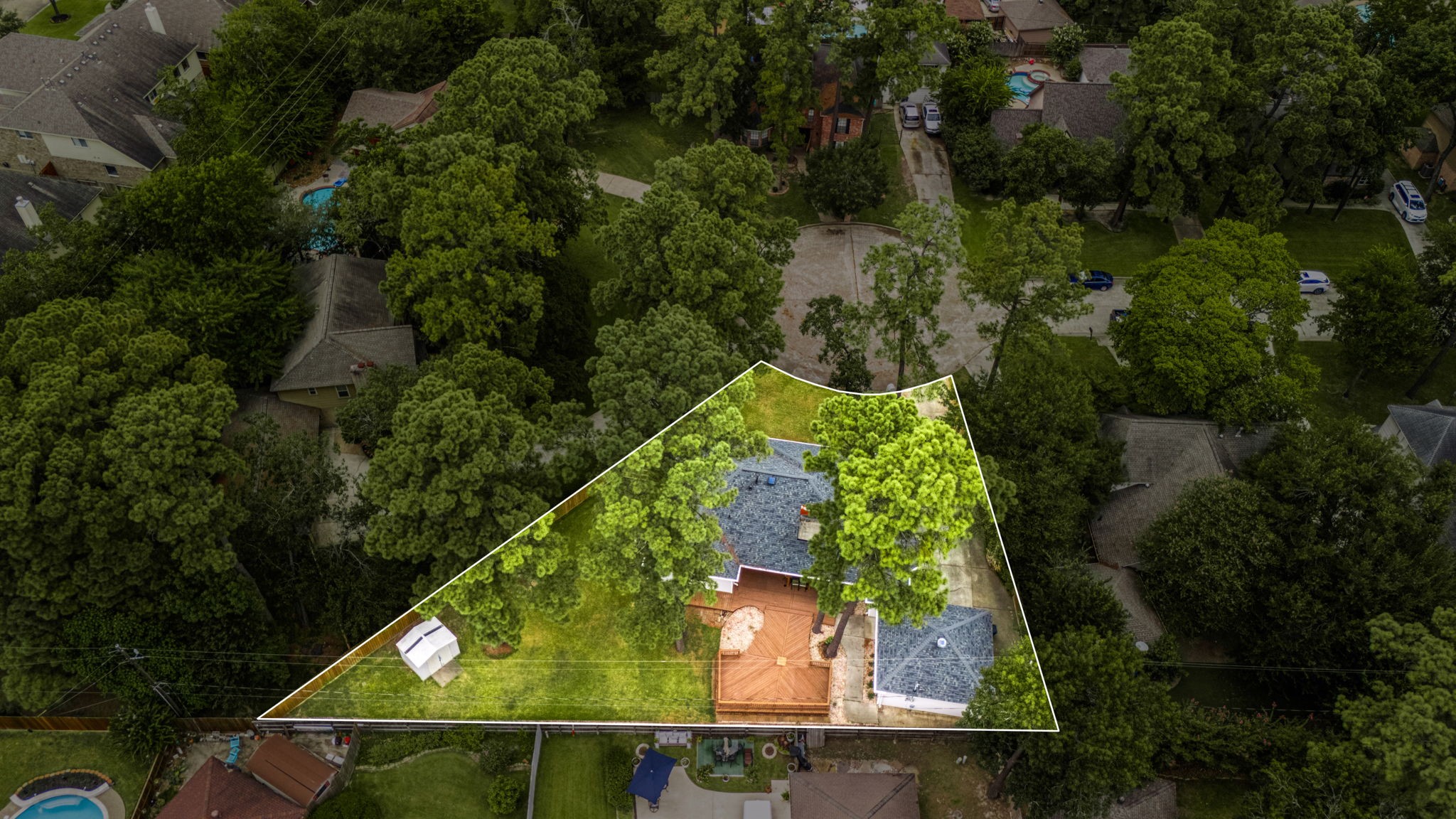 5527 Alamosa Lane Spring, TX 77379 - Photo 32 of 40 an aerial view of a house