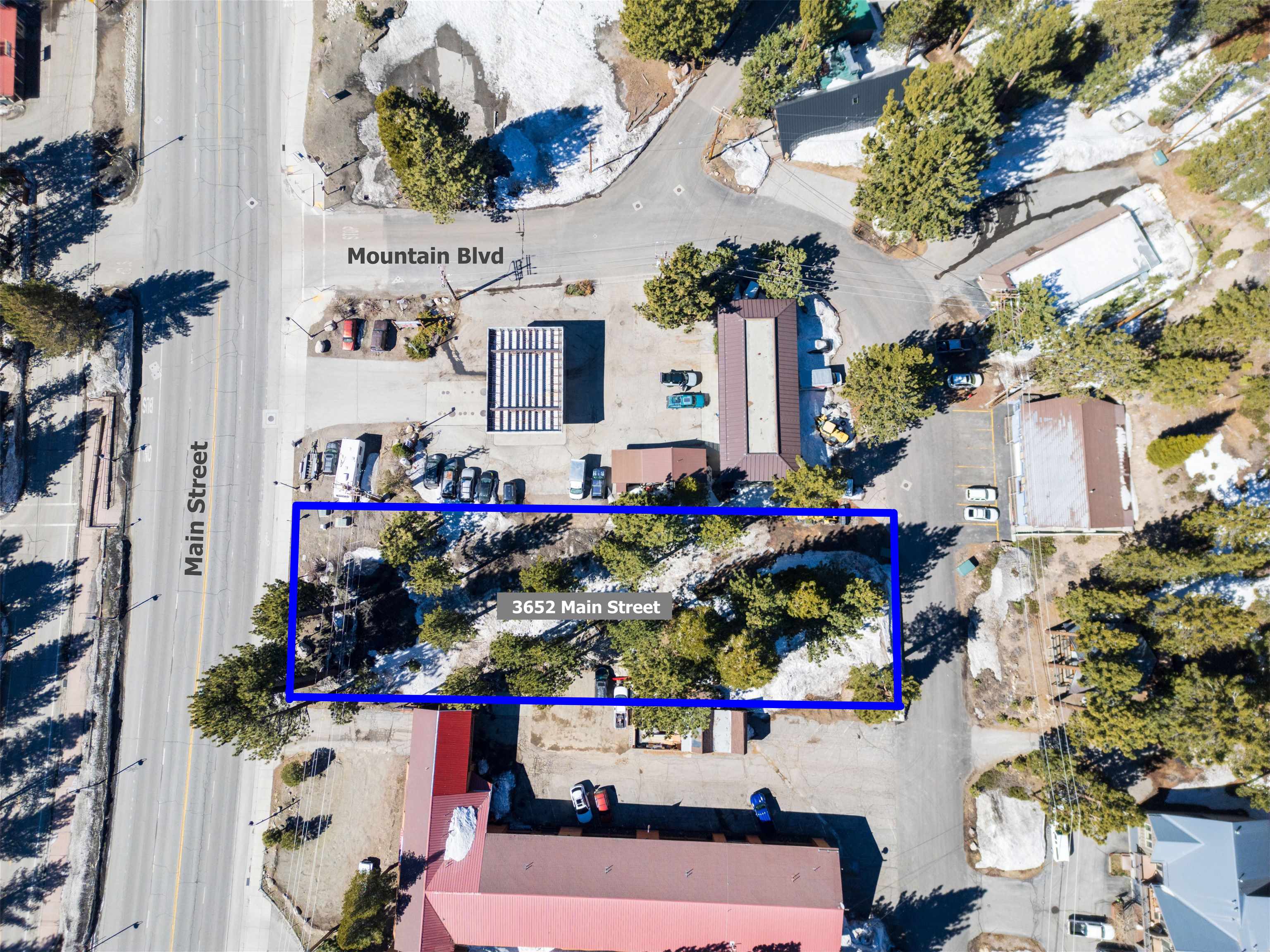 3652 Main Street Mammoth Lakes, CA 93546 - Photo 10 of 12 Map / location with property parcel outlined