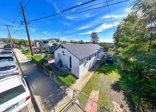 a view of a house with a patio