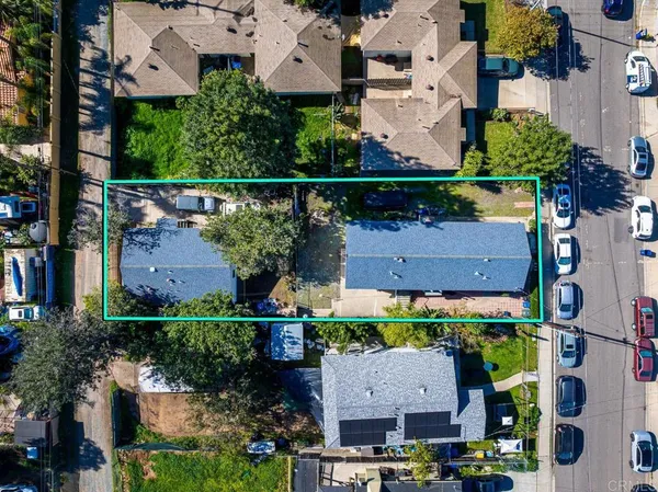 an aerial view of multiple house