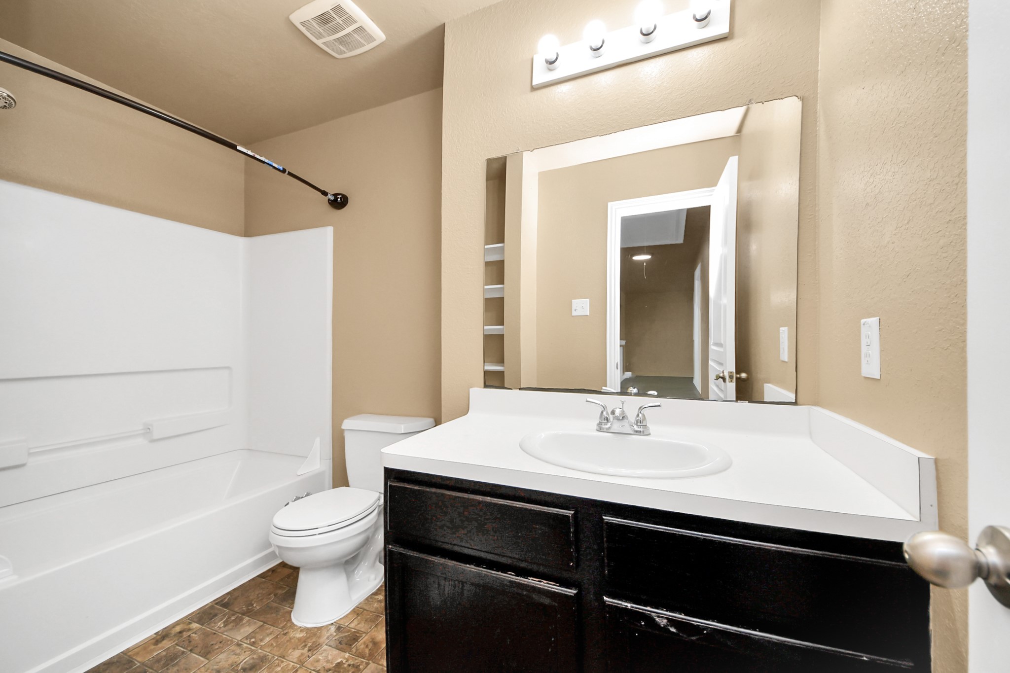 1 Desert Spring Lane Manvel, TX 77578 - Photo 36 of 45 a bathroom with a sink a toilet and shower