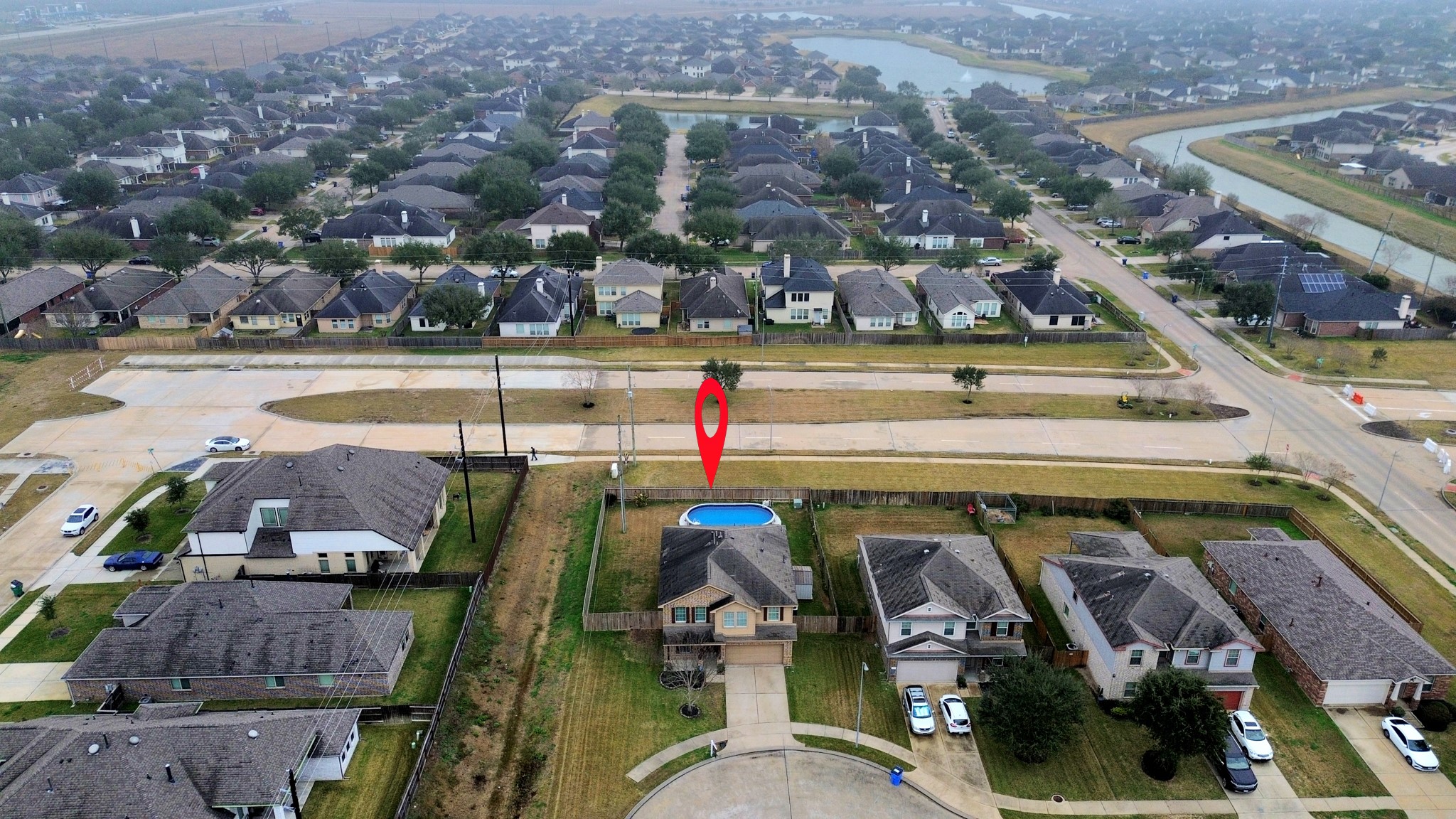 1 Desert Spring Lane Manvel, TX 77578 - Photo 44 of 45 an aerial view of houses with yard