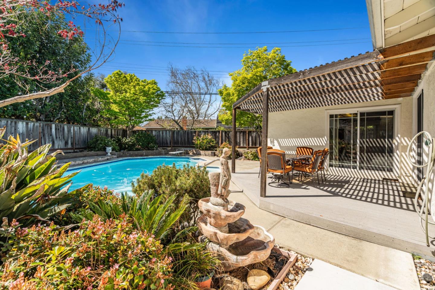 2696 Birchtree Lane Santa Clara, CA 95051 - Photo 41 of 56 a view of a swimming pool with patio and a patio