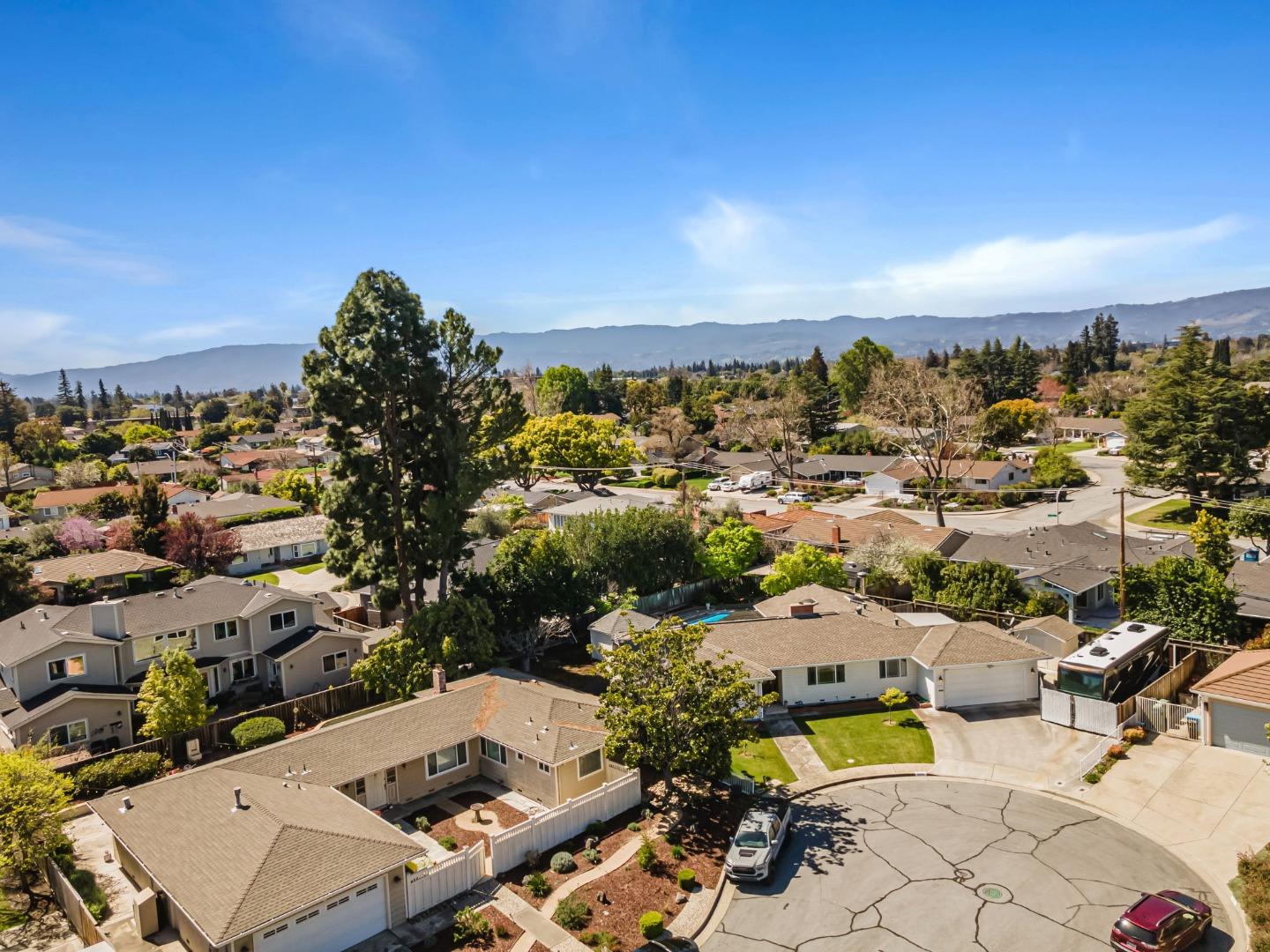 2696 Birchtree Lane Santa Clara, CA 95051 - Photo 50 of 56 an aerial view of a house with a swimming pool